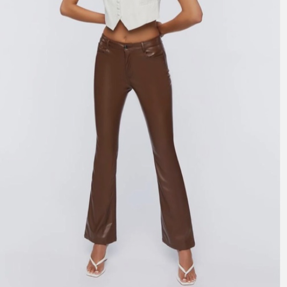 NWT Forever 21 Faux Brown Leather Pants